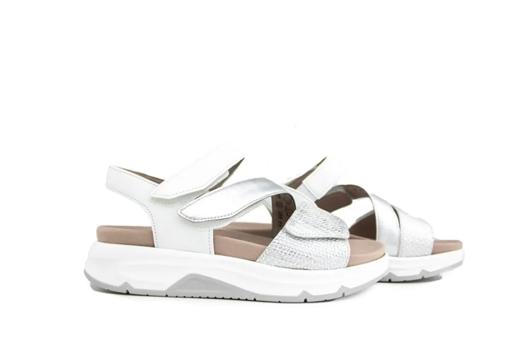 Sandalen | Sandalen En Slippers^Gabor Rollingsoft Sandaal Silber Weiss