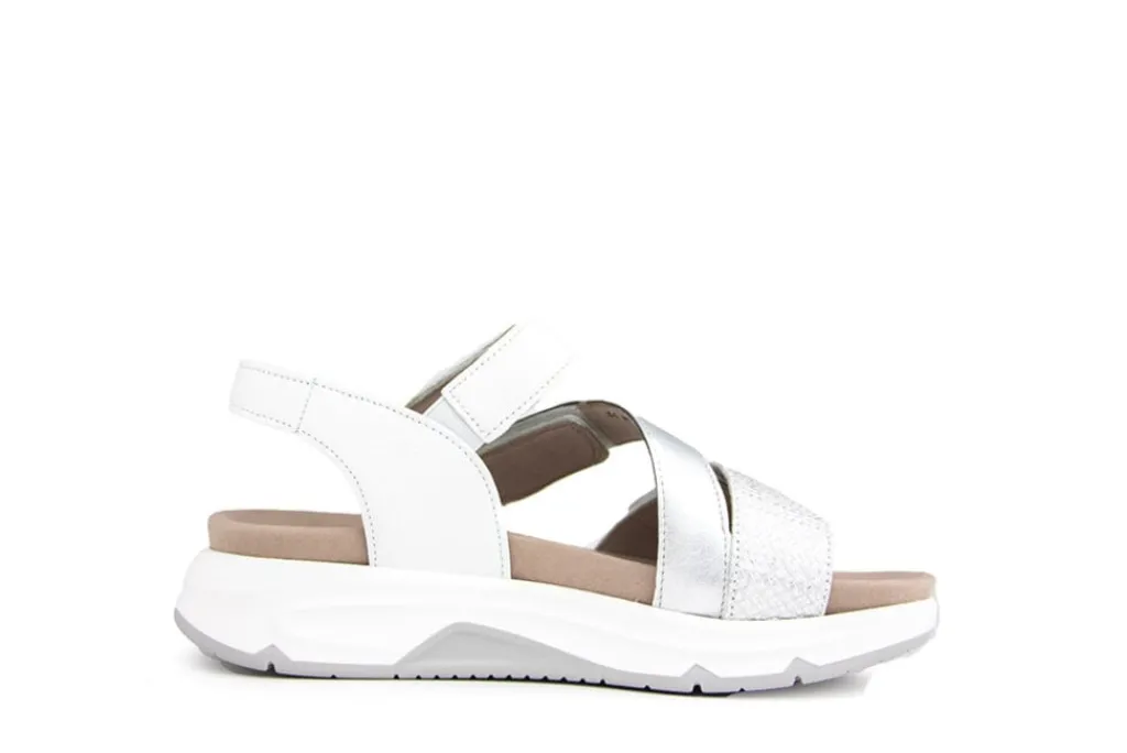 Sandalen | Sandalen En Slippers^Gabor Rollingsoft Sandaal Silber Weiss