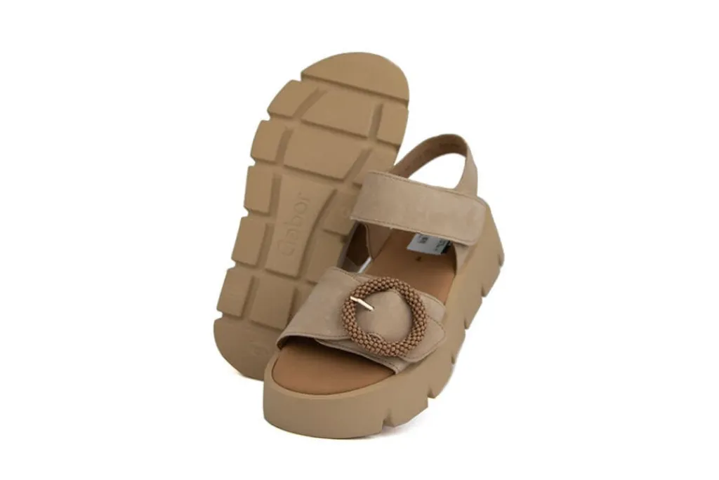 Sandalen | Sandalen En Slippers^Gabor Sandaal Gesp Caramel Suède