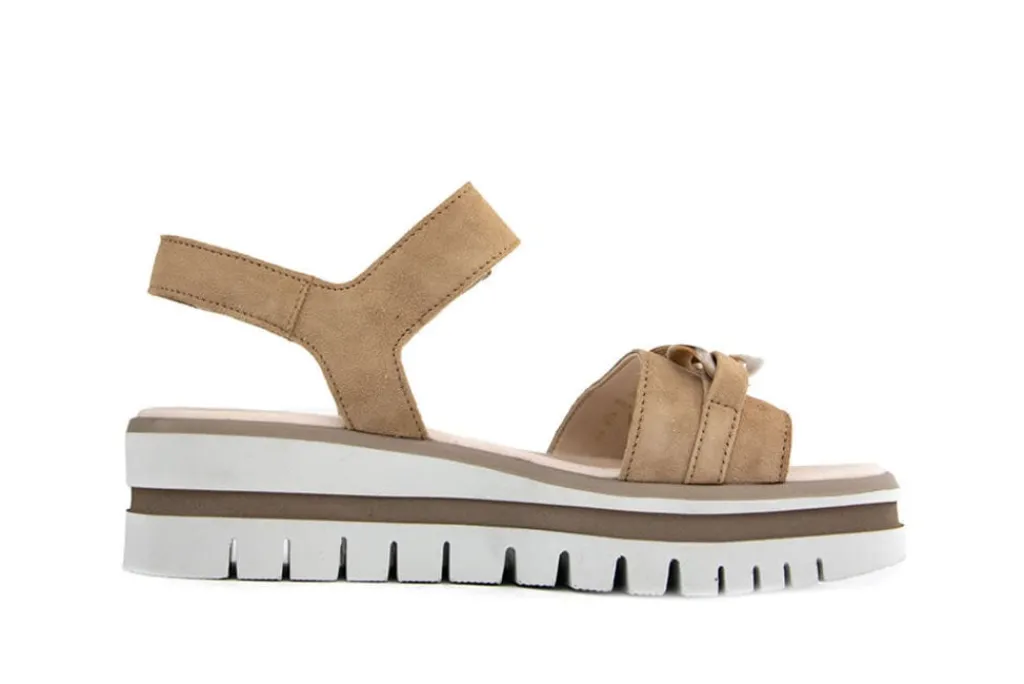 Sandalen | Sandalen En Slippers^Gabor Sandaal Ketting Caramel Suede