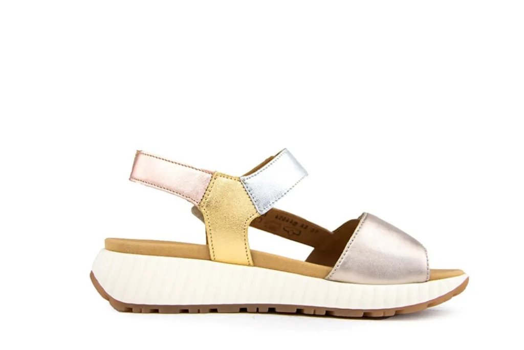 Sandalen | Sandalen En Slippers^Gabor Sandaal Metallic Puder Combi