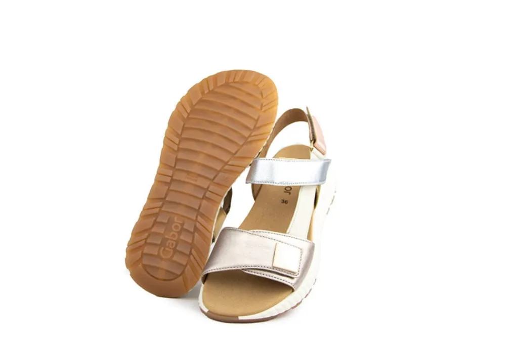 Sandalen | Sandalen En Slippers^Gabor Sandaal Metallic Puder Combi