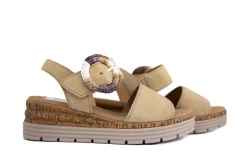 Sandalen | Sandalen En Slippers^Gabor Sandaal Sand Suede Gesp