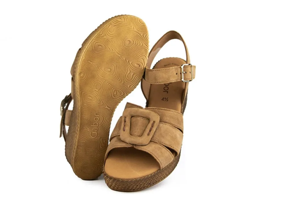 Sandalen | Sandalen En Slippers^Gabor Sandaal Sleehak Walnut Suede