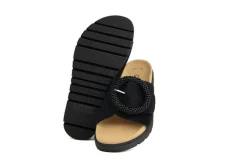 Slippers | Sandalen En Slippers^Gabor Slipper Gesp Schwarz Suede