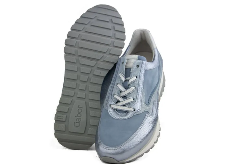 Sneakers^Gabor Sneaker Azur Blue Bianco Metal
