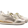 Sneakers^Gabor Sneaker Puder Creme Gold Satin