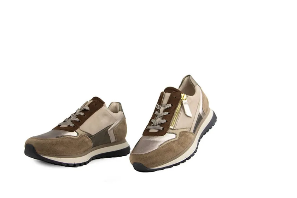 Sneakers | Wijdte H^Gabor Sneaker Puder Farro Cacao Smoky