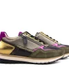 Sneakers^Gabor Sneaker Schwarz Efeu Golden Triton