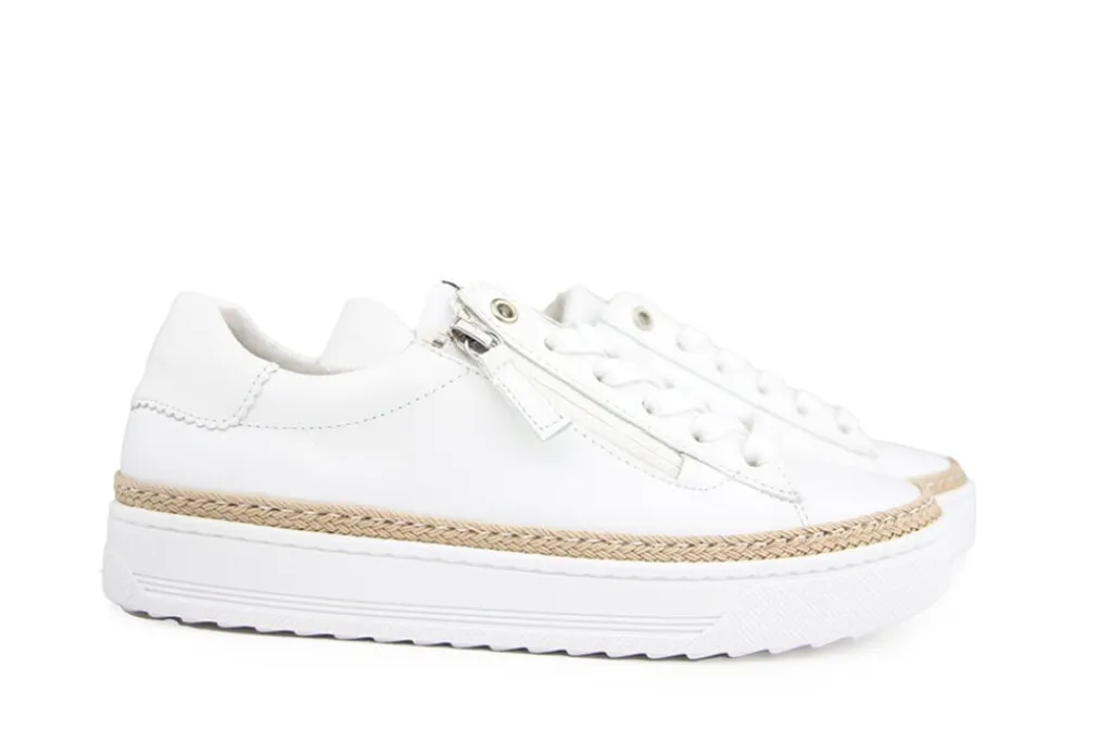 Sneakers^Gabor Sneaker Weiss Nappa Jute