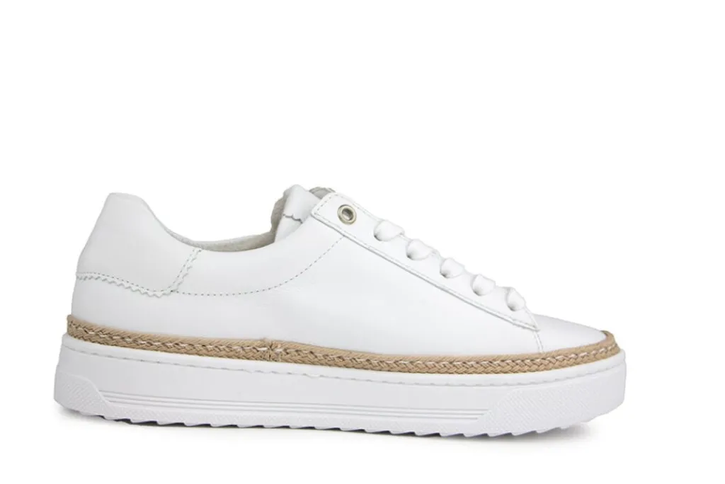 Sneakers^Gabor Sneaker Weiss Nappa Jute