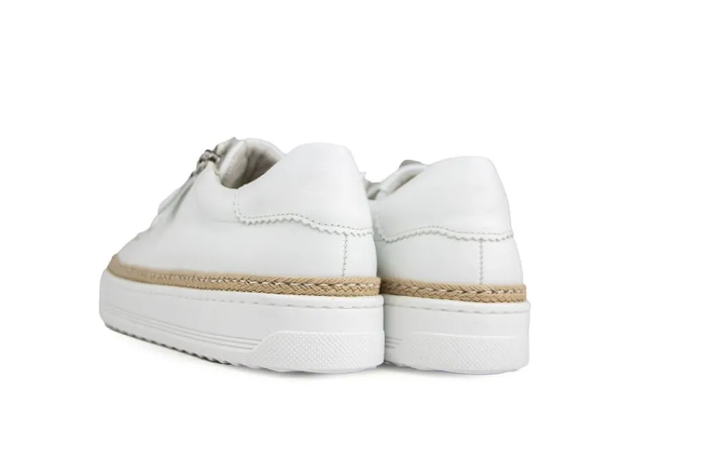 Sneakers^Gabor Sneaker Weiss Nappa Jute