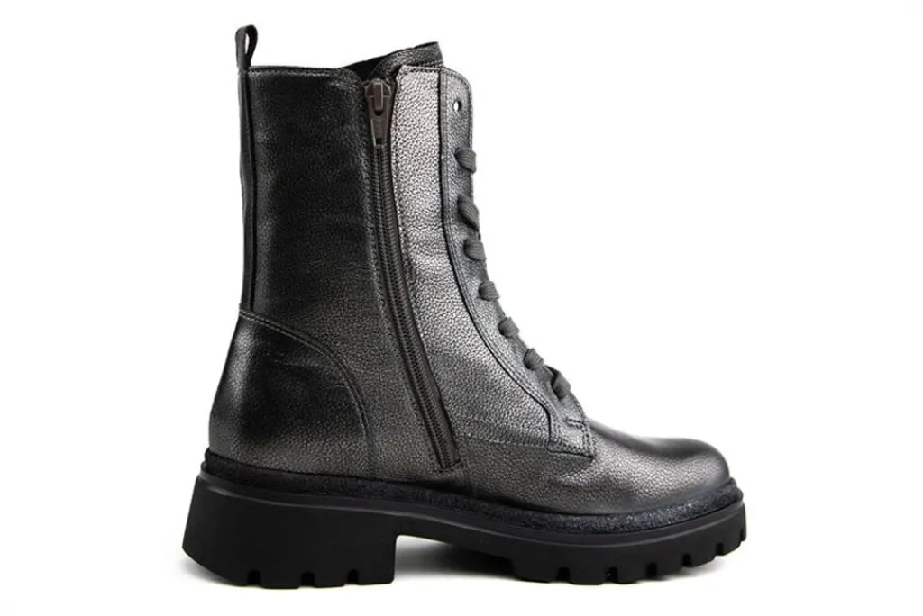 Veterboots En Bikerboots^Gabor Veterboot Anthazit Cervo Metal