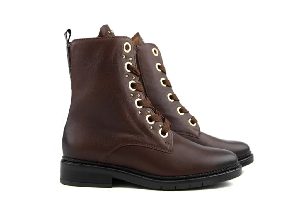 Veterboots En Bikerboots^Gabor Veterboot Sattel Gold Varenne Kroko