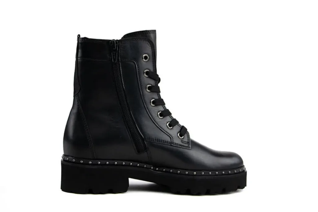 Veterboots En Bikerboots^Gabor Veterboot Schwarz Altsilber