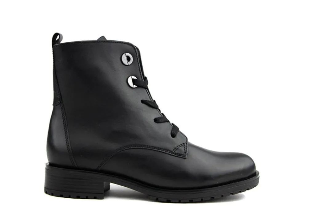 Veterboots En Bikerboots^Gabor Veterboot Schwarz Calf