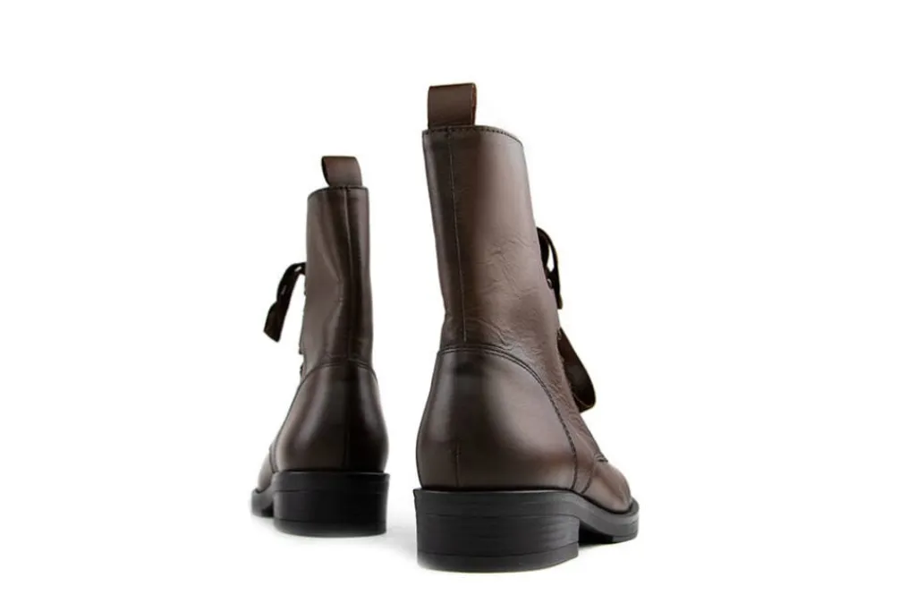 Veterboots En Bikerboots^Gabor Veterboots Bruin Sattel Nappa Roma