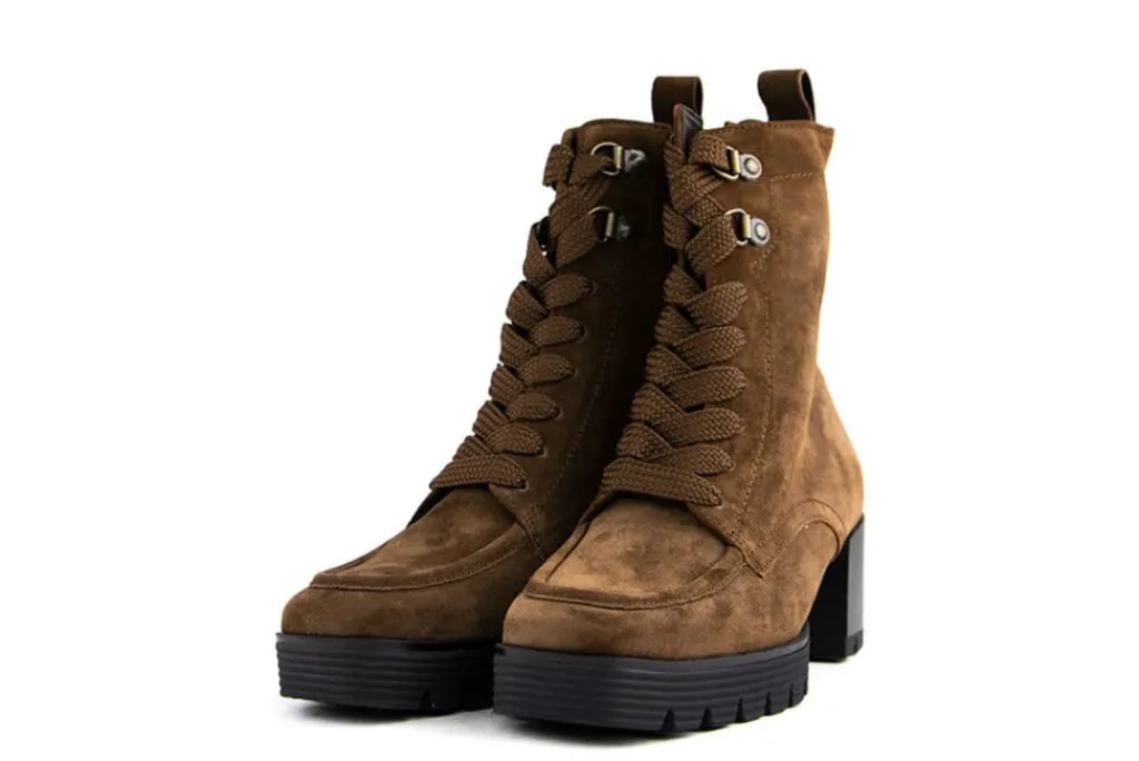 Veterboots En Bikerboots^Gabor Veterboots Cognac Dreamvelour