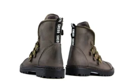 Veterboots En Bikerboots^GIGA Bikerboots Taupe Riempjes