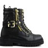Veterboots En Bikerboots^GIGA Veterboot Anouk Nero Crust Gold