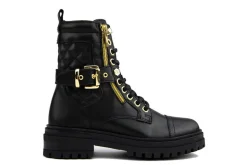 Veterboots En Bikerboots^GIGA Veterboot Anouk Nero Crust Gold