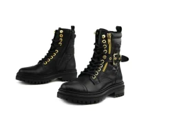 Veterboots En Bikerboots^GIGA Veterboot Anouk Nero Crust Gold