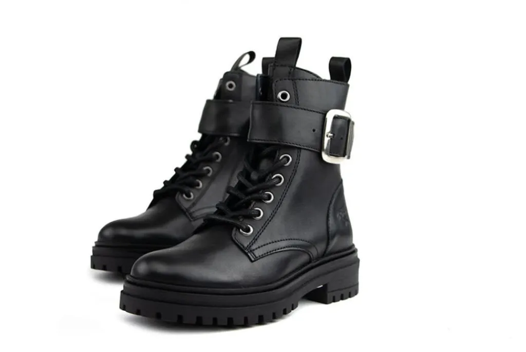 Veterboots En Bikerboots^GIGA Veterboot Gesp Tramonto Black