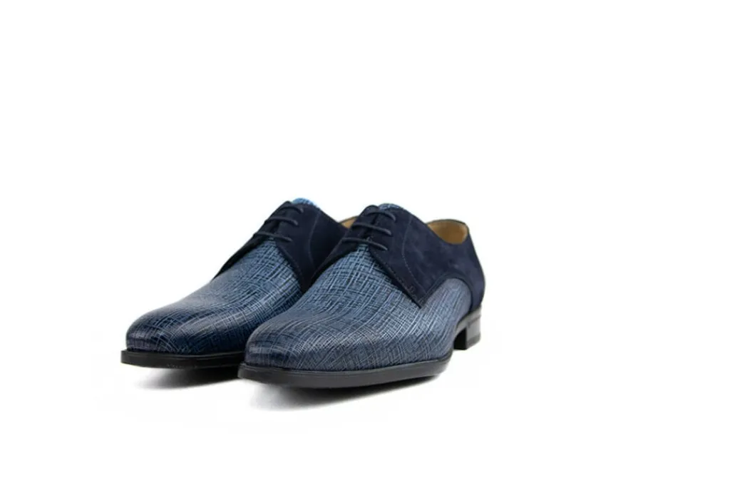 Veterschoenen | Nette Schoenen^Giorgio Veterschoen Linteis Blauw Print