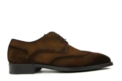 Veterschoenen | Nette Schoenen^Greve Veterschoen Utrecht Bruin Suede K-wijdte