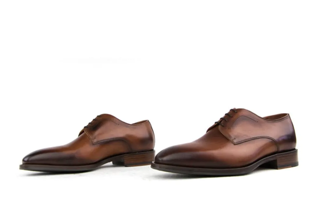 Veterschoenen | Nette Schoenen^Greve Veterschoen Utrecht Cognac K-wijdte