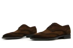 Veterschoenen | Nette Schoenen^Greve Veterschoen Utrecht Bruin Suede K-wijdte