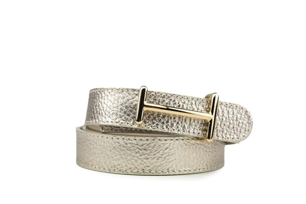 Riemen | Damesaccessoires^HAN Riem Lila Goud Metallic