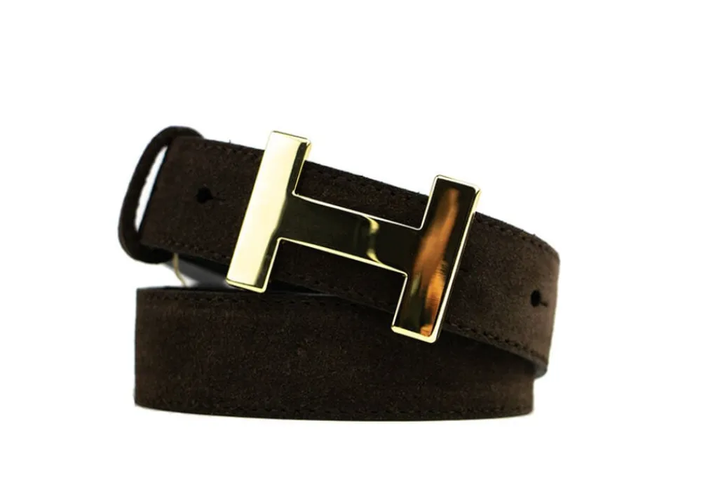 Riemen | Damesaccessoires^HAN Riem Madeleine Donkerbruin Suede