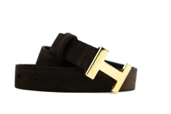 Riemen | Damesaccessoires^HAN Riem Madeleine Donkerbruin Suede