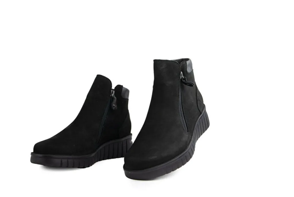 Enkellaarzen | Wijdte H^Hartjes Country Boot Schwarz Nubuck