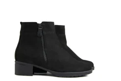 Enkellaarzen | Wijdte H^Hartjes Enkellaarsjes Hip Zwart Nubuck