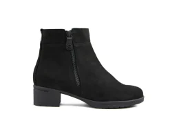 Enkellaarzen | Wijdte H^Hartjes Enkellaarsjes Hip Zwart Nubuck