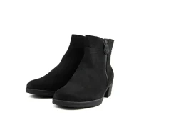 Enkellaarzen | Wijdte H^Hartjes Enkellaarsjes Hip Zwart Nubuck