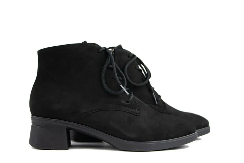 Wijdte G | Veterschoenen^Hartjes Hoge Veter Blues Boot Schwarz