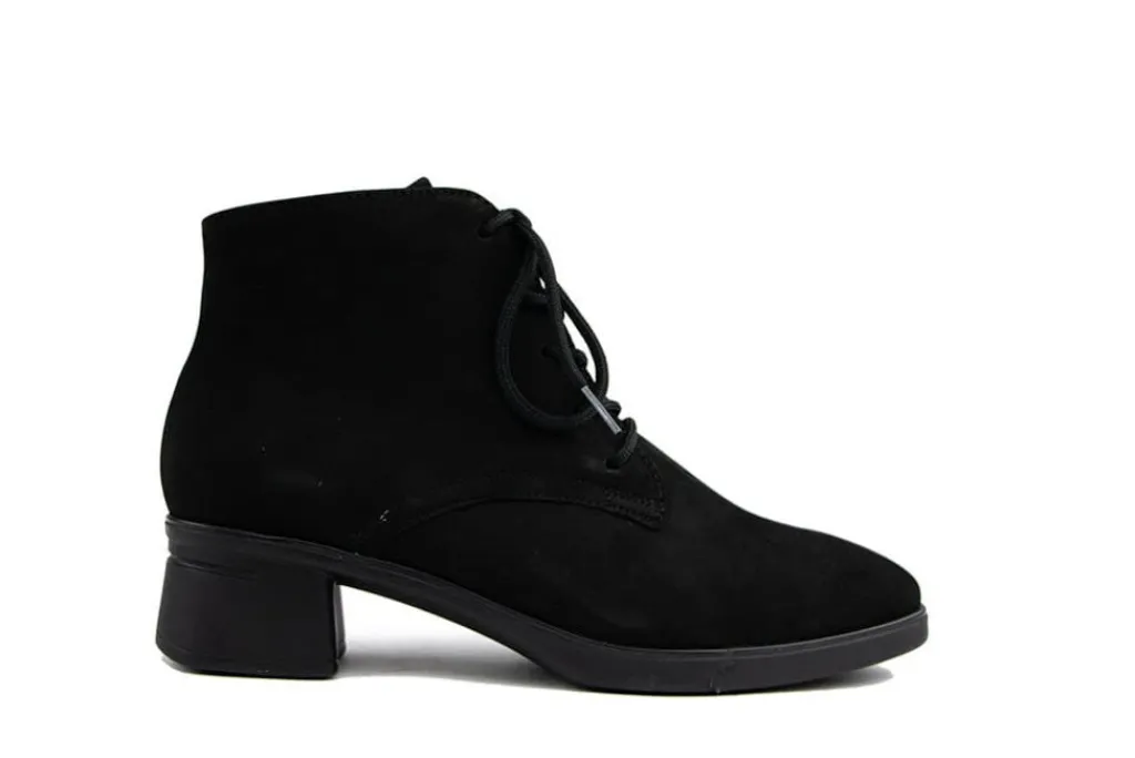 Wijdte G | Veterschoenen^Hartjes Hoge Veter Blues Boot Schwarz