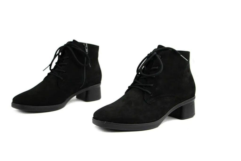 Wijdte G | Veterschoenen^Hartjes Hoge Veter Blues Boot Schwarz
