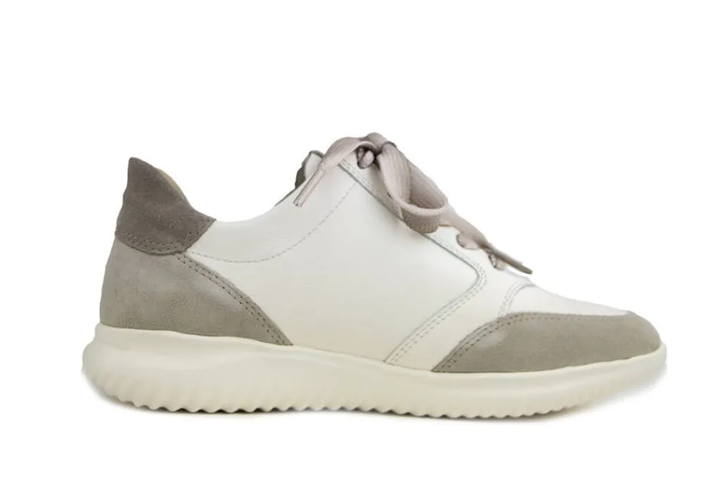 Sneakers | Wijdte G^Hartjes Sneaker Breeze Beige Velour Nappa