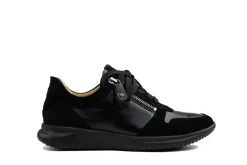 Sneakers | Wijdte G^Hartjes Sneaker Breeze Schwarz Suede Lack