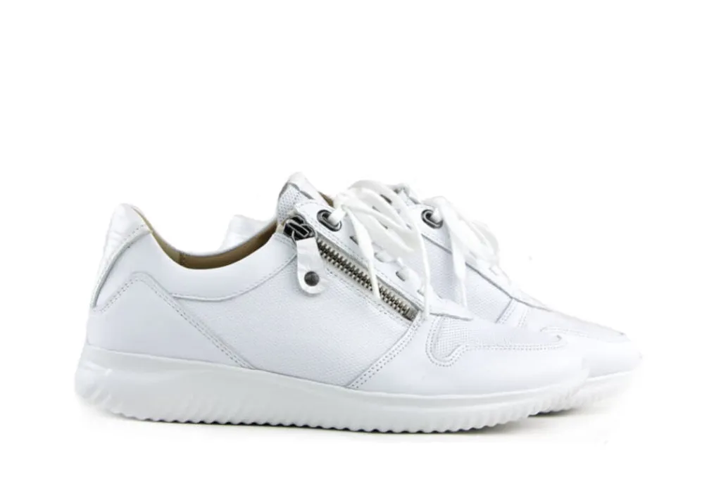 Sneakers | Wijdte G^Hartjes Sneaker Breeze Weiss Nappa