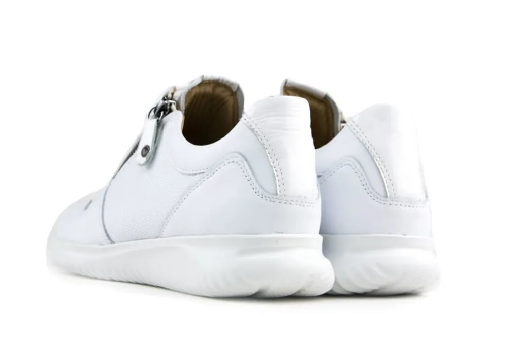 Sneakers | Wijdte G^Hartjes Sneaker Breeze Weiss Nappa