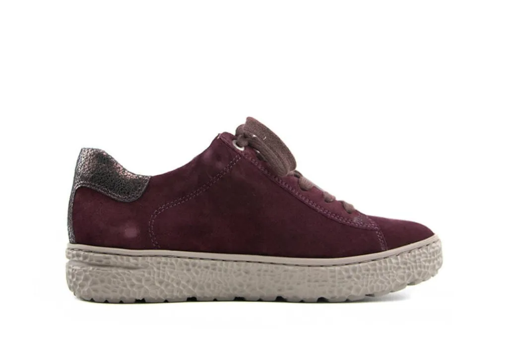 Sneakers | Wijdte H^Hartjes Sneaker Phil Aubergine Velour
