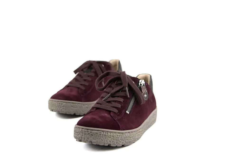 Sneakers | Wijdte H^Hartjes Sneaker Phil Aubergine Velour
