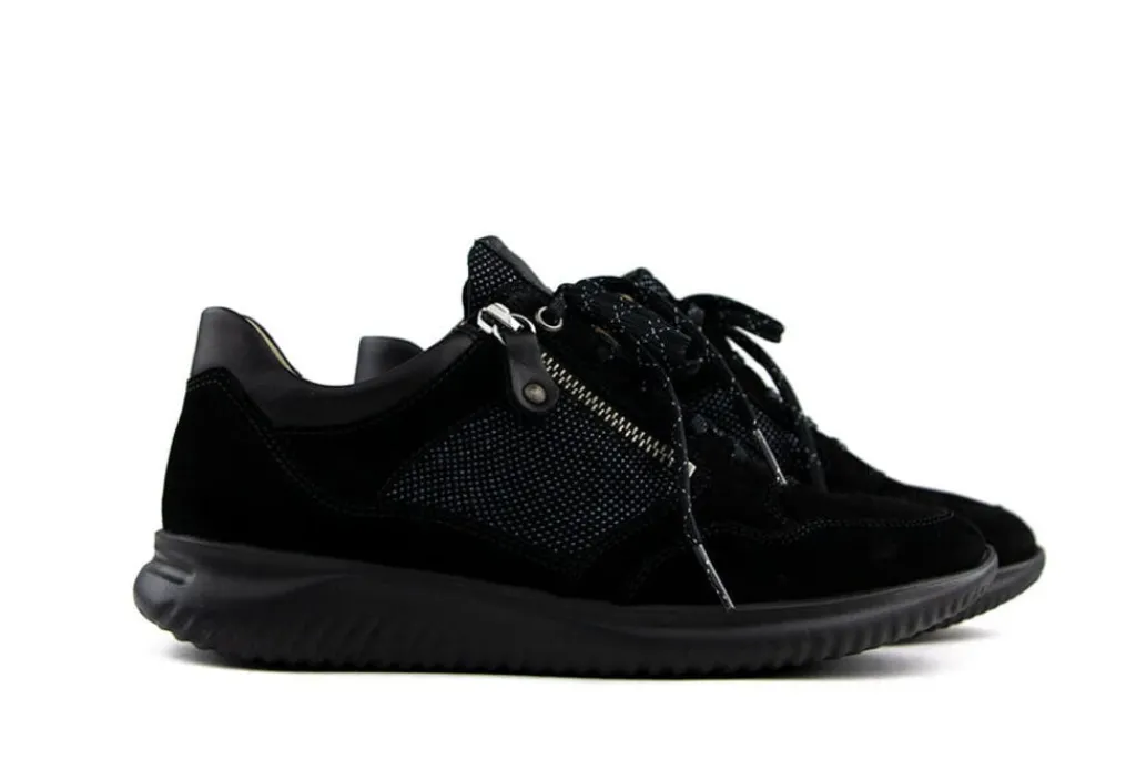 Sneakers | Wijdte G^Hartjes Sneakers Zwart Breeze Combi