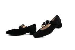Pumps | Wijdte K^Hassia Bandschoen Schwarz Suede