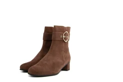 Enkellaarzen | Wijdte H^Hassia Enkellaars Chestnut Suede